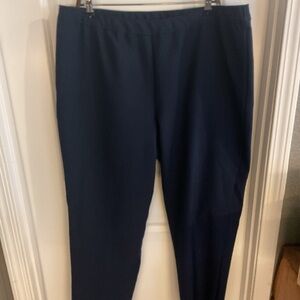 Bend Over - Elastic Waist Pull On Navy Blue Pants - Ladies Size 22W